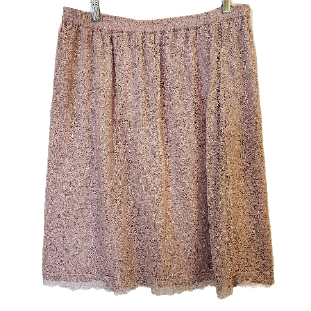 Loft Lavender Lace Skirt